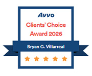 Avvo Clients' Choice Award 2026 | Bryan C. Villarreal | 5 star
